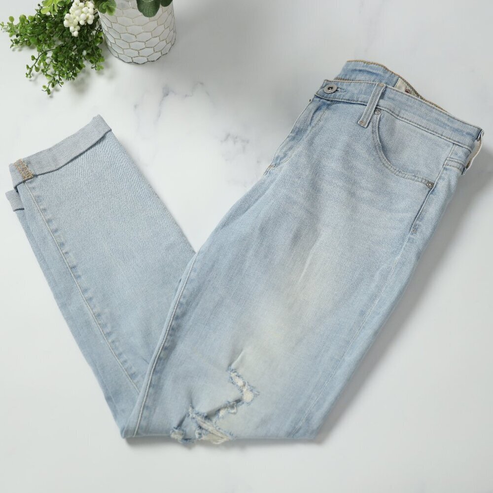 AG Adriano Goldschmied Prima Cigarette Roll-Up Jeans Lt BL